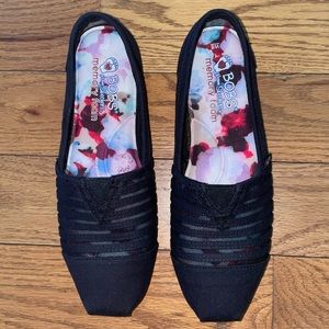 BOBS from Sketchers Black Slip on Shoes Size 8 - NEW